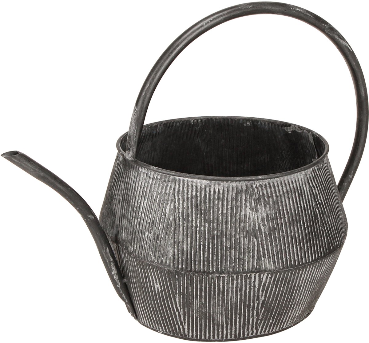 Decoratieve metalen gieter/theepot, zwart, vintage stijl