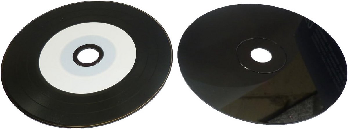 50x Bedrukbare CD-R's 700MB 52x Snelheid met Vinyl Uiterlijk voor Inkjet