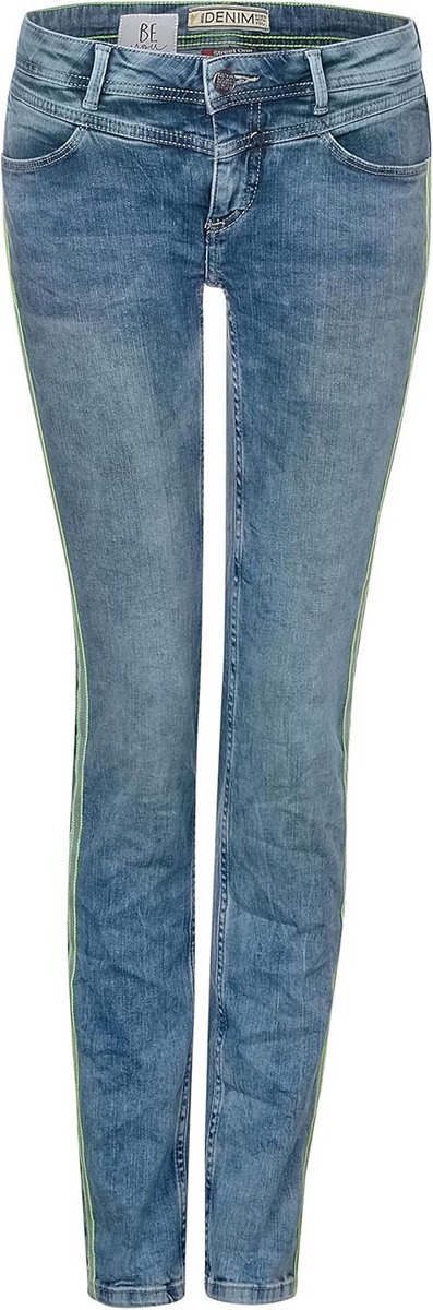 Dames Jeans Slim Casual Fit met Galonstreep
