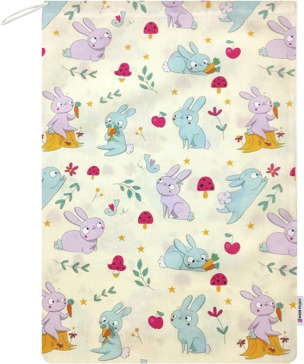 Katoenen Peuter Luiertas met Trekkoord voor Kinderopvang en School