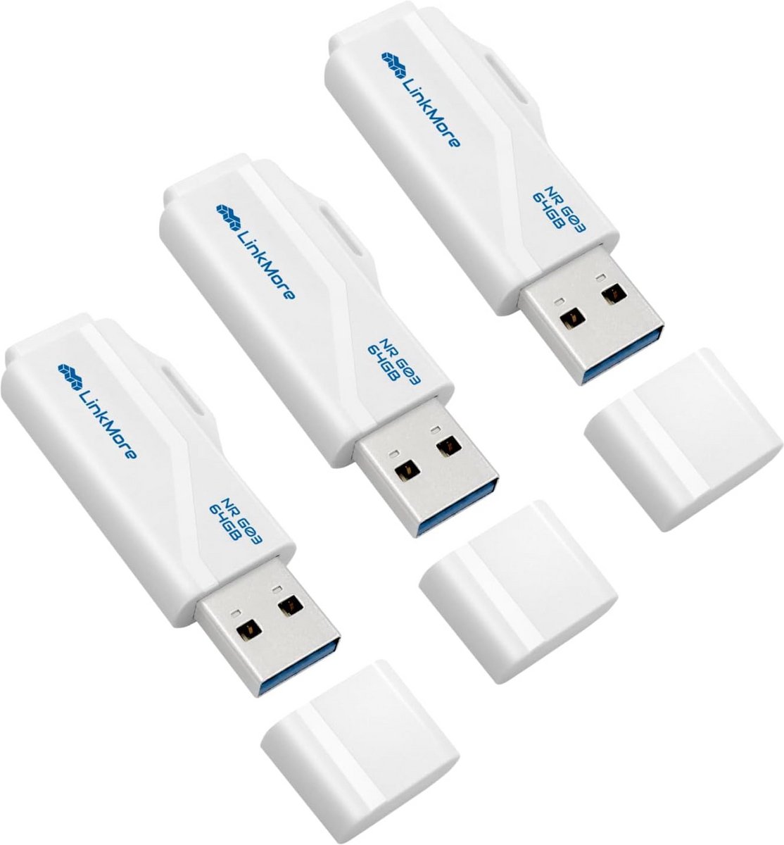 Set van 3 USB Sticks 64GB - USB 3.2 Flash Drive Hoge Snelheid