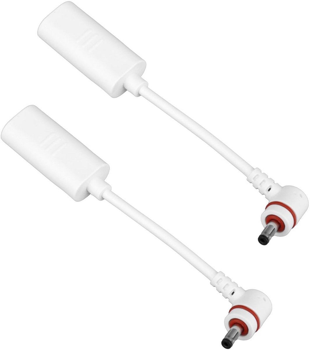 2 Stuks USB-C naar Ronde Adapter voor Zonnepanelen en Camera's