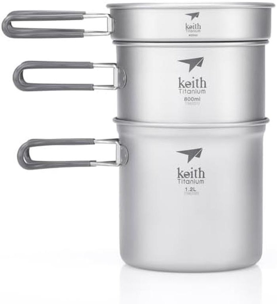 Lichte Titanium Pot en Pannenset - Kookgerei voor Kamperen en Thuis