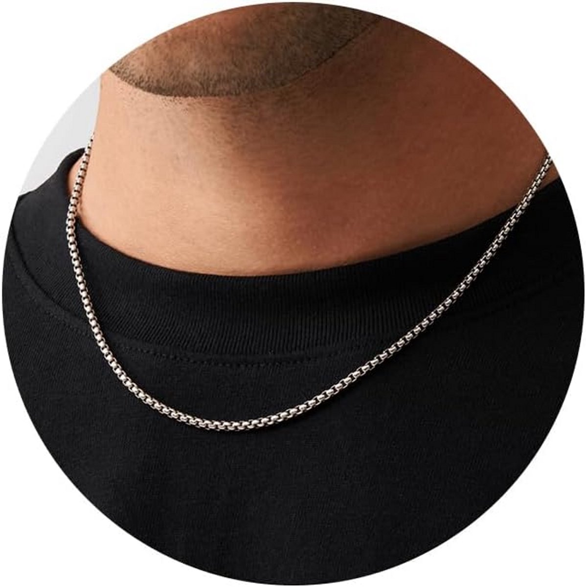 Heren en Dames Halsketting Roestvrij Staal-Vergulde Pantser- en Venetiaanse Ketting