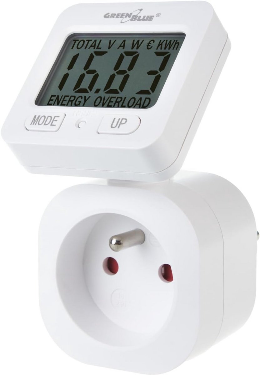 Digitale Energiemeter met Verbruiksbewaking en Kostenberekening (16A, 3680W)