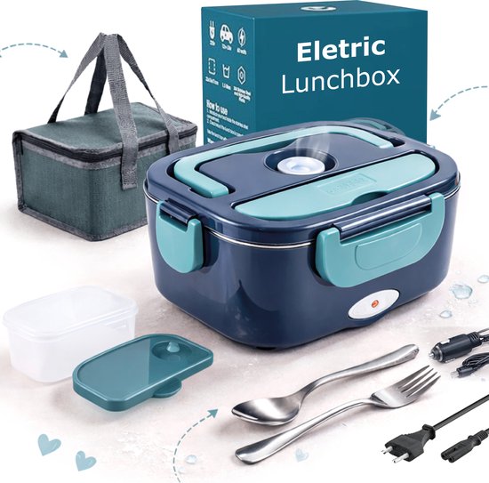 Lunch Box Electrique avec Différents Compartiments pour Repas Chauds - Lunch Box Electrique - Lunch Box - Modèle Amélioré - 220V - 12V - 24V - Lunch Box