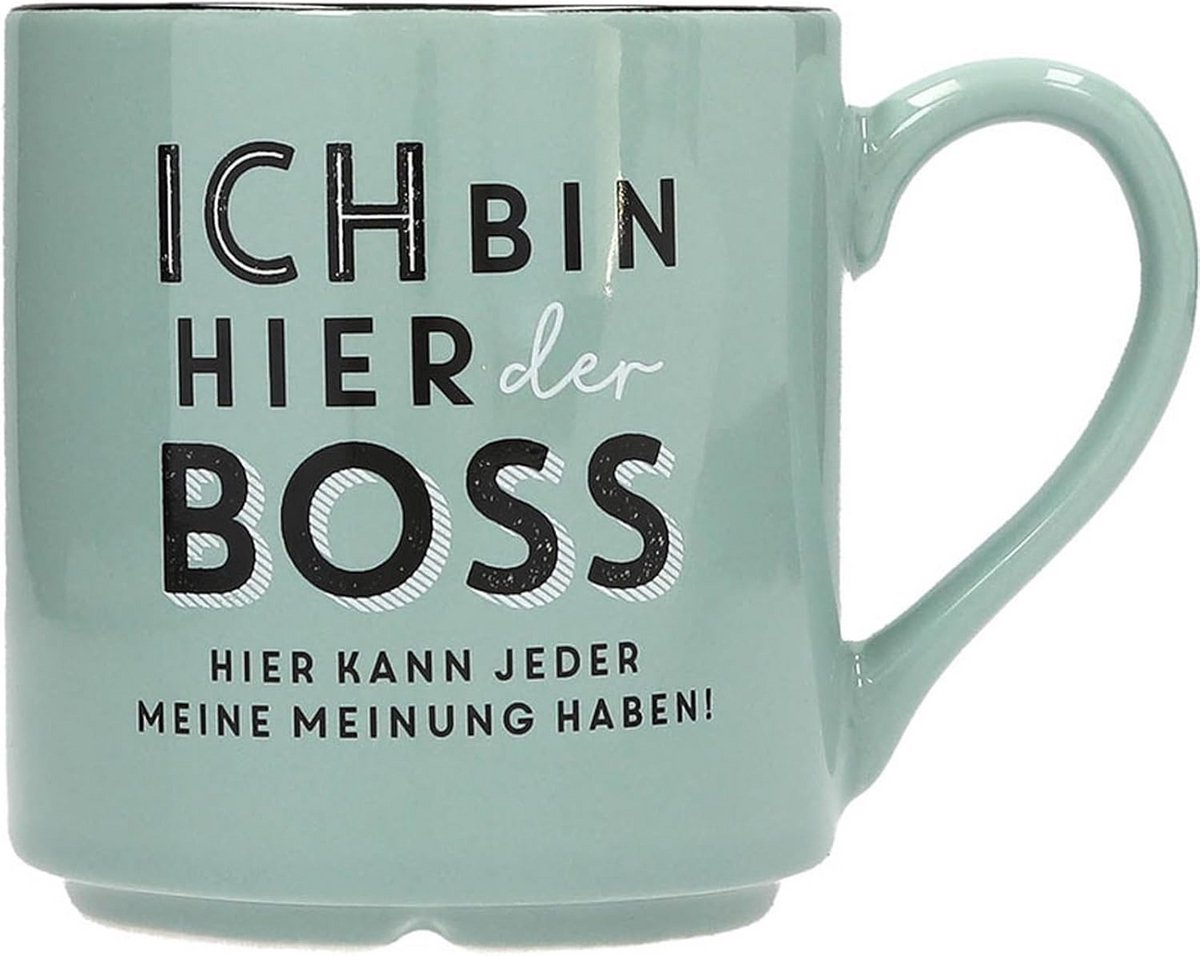 Porseleinen Mok met Spreuk en Gouden Accent - 300 ml