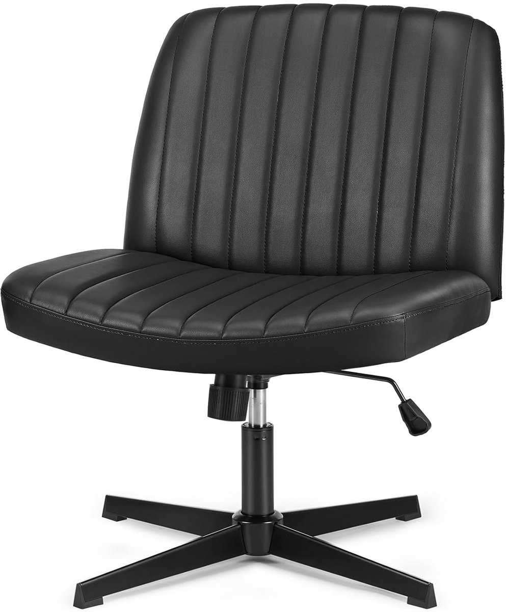 Hengjian Bureaustoel PU-Leren Draaistoel Hoogte Verstelbaar Zwart - Hengjian Home Furnishing (Hong Kong) Limited - €109,99