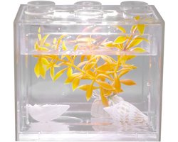 Mini aquarium， Transparent Desk Fish Tank, Decorative Aquarium Box for Office and Tea Table