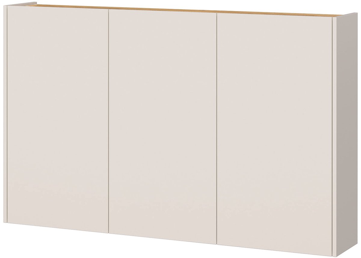 Dressoir Aniek Eiken - Kasjmier - Breedte 138 cm - Hoogte 87 cm - Diepte 25 cm - Met planken - Met openslaande deuren