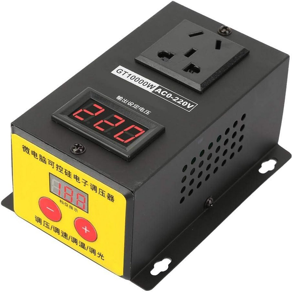10000W Hoge Precisie Verstelbare Spanningsregelaar AC 220V met Digitale Weergave