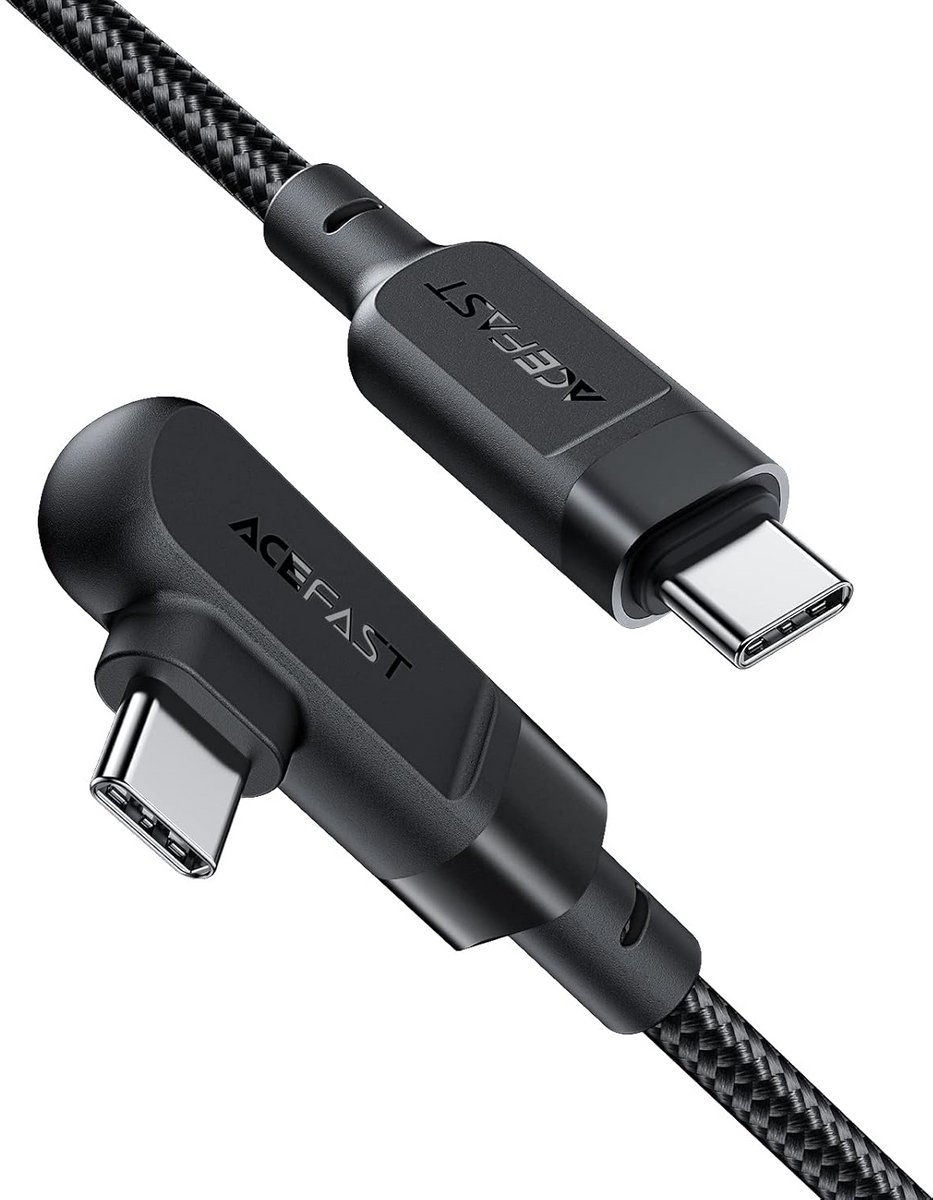 Snelle USB-C naar USB-C Kabel 100W voor Opladen en Data - 2 Meter Zwart