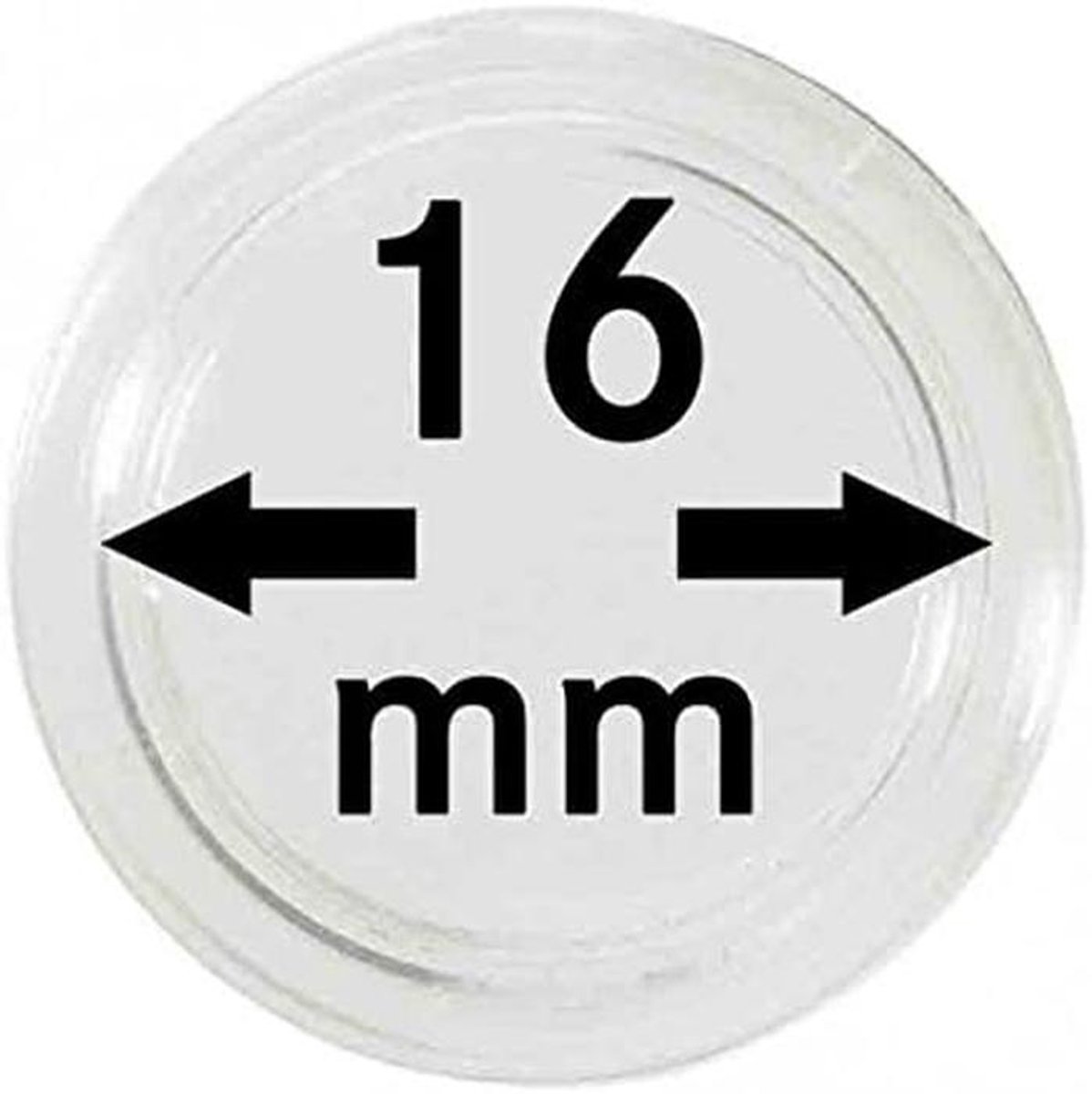 Ronde munten capsules 16 mm voor verzamelaars - Set van 10 stuks
