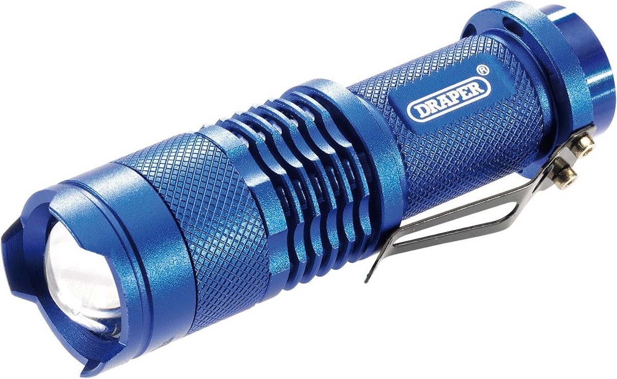 Krachtige 3W LED Aluminium Zaklamp met Lange Batterijduur en Zakclip