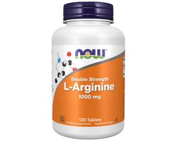 L-Arginine 1000mg - 120 tabletten - Aminozuur Supplement - 100% Pure - 1000mg per Tablet - emaakt door plantaardige fermentatie - Hoog gedoseerd - Veganistisch - Now Foods