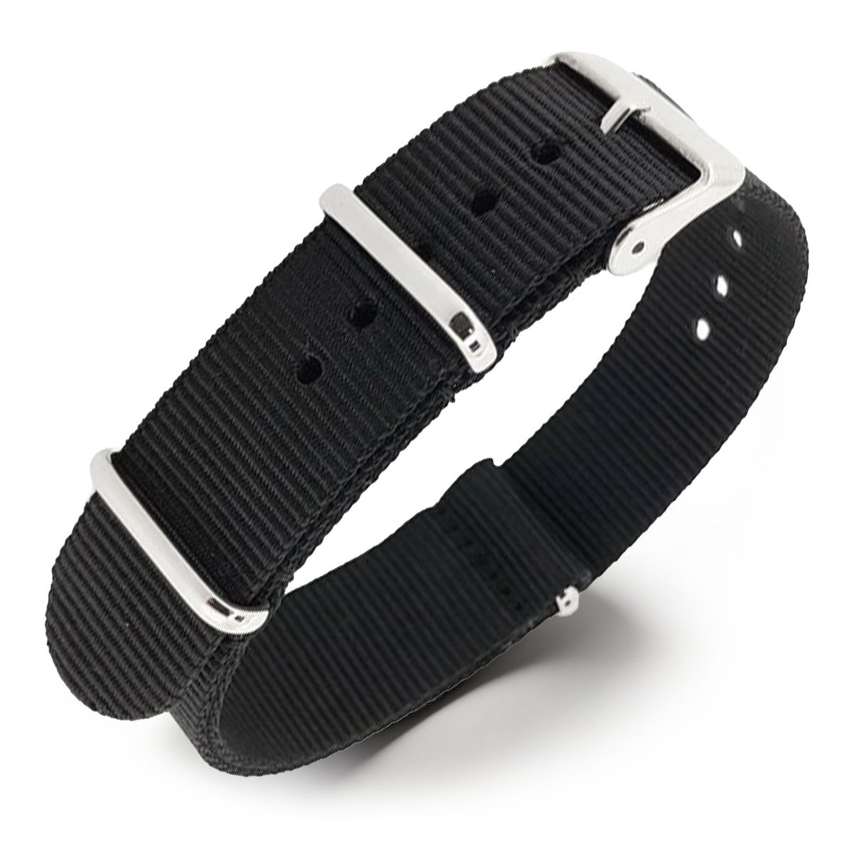 NATO Horlogeband G10 Military Nylon Strap - Zwart 22mm