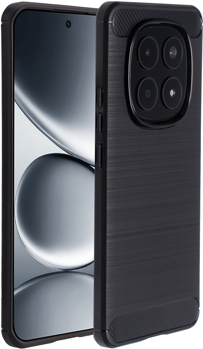 imoshion Hoesje - Geschikt voor Xiaomi Redmi Note 15 Pro Plus (5G) - Brushed Backcover - Zwart