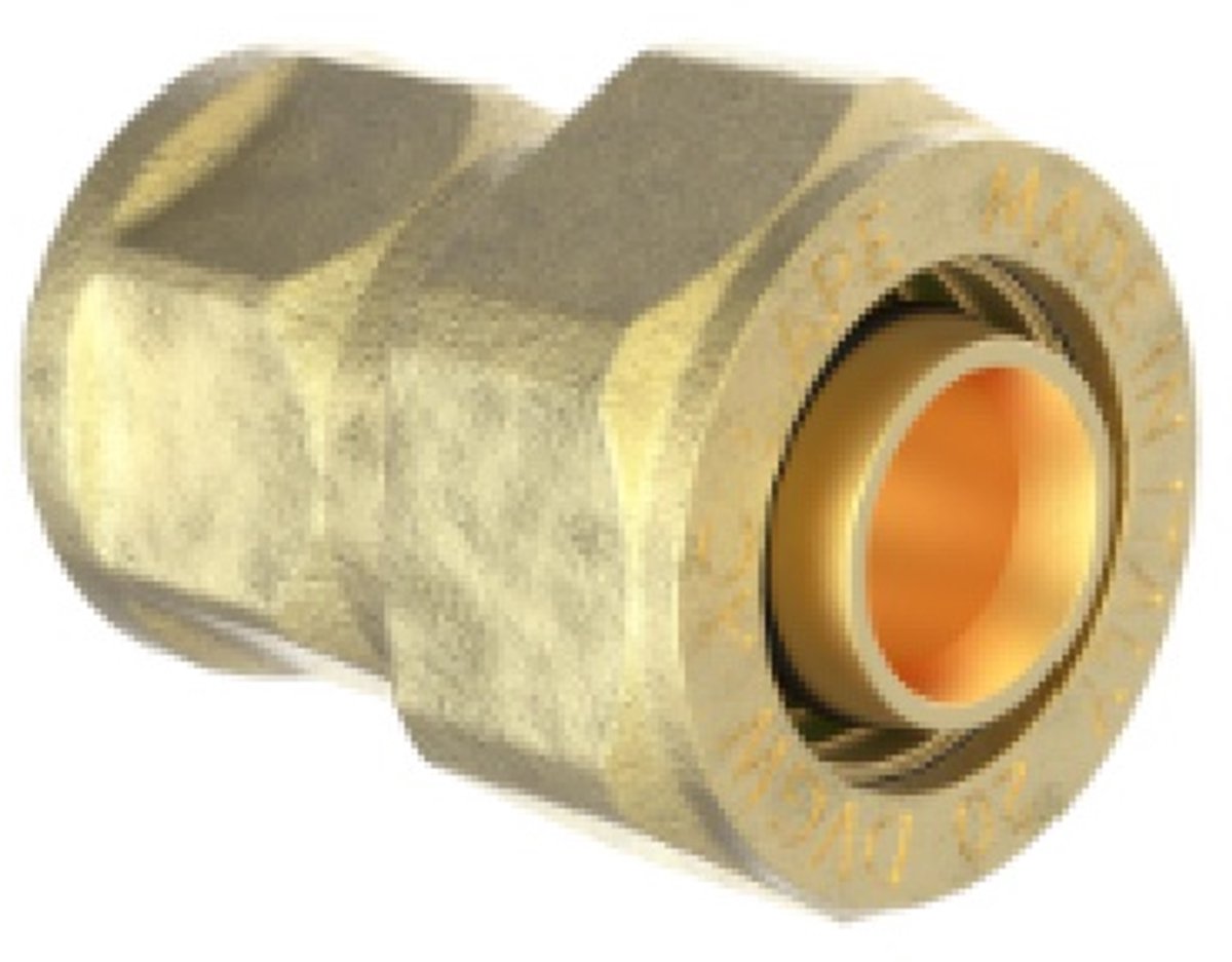KIRCHHOFF MS overgangsstuk, blanco, 16 mm x 1/2"BI, knelfitting voor meerlagen buis