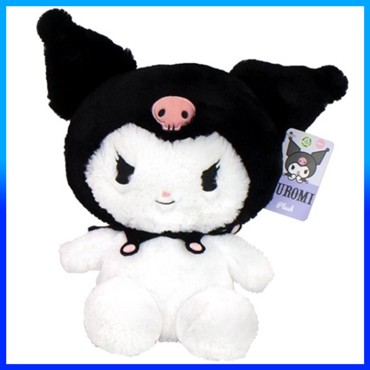 Kuromi (Zwart) Hello Kitty Fluffy Pluche Knuffel 35 cm