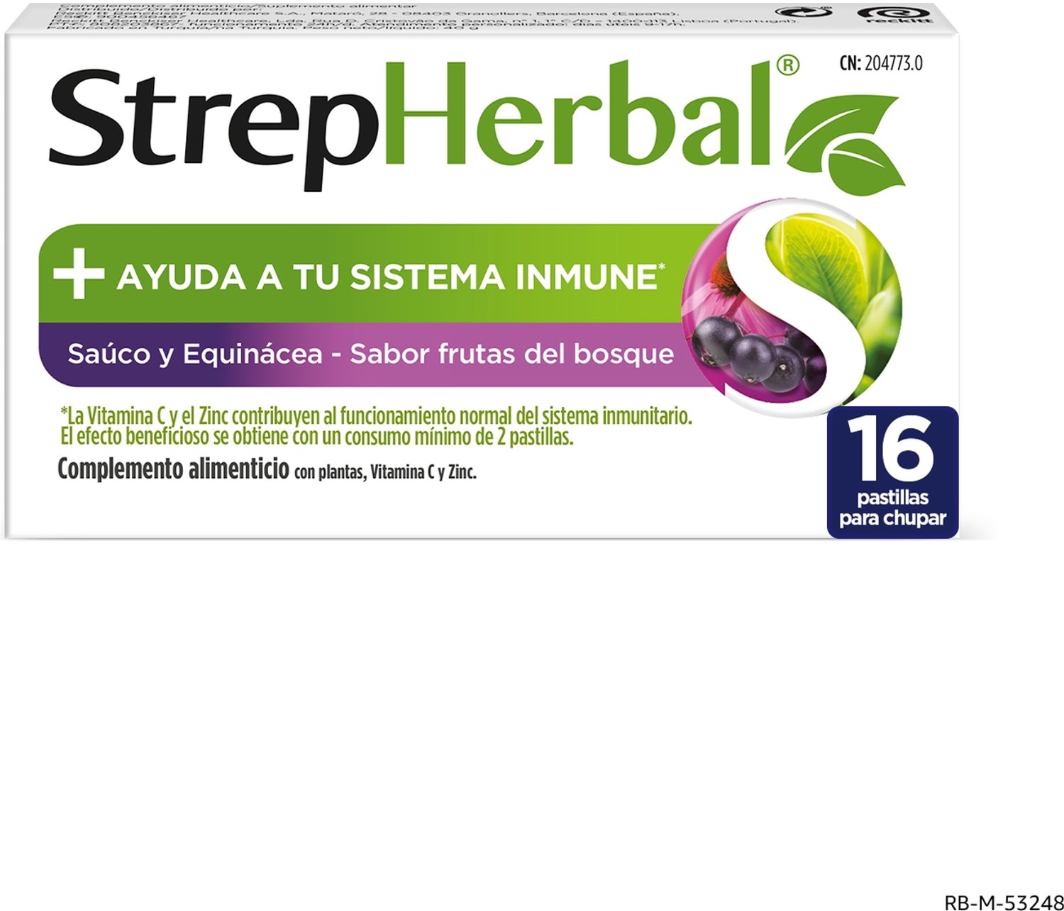 Food Supplement Strepsils Strepherbal Forest fruits 16 Units