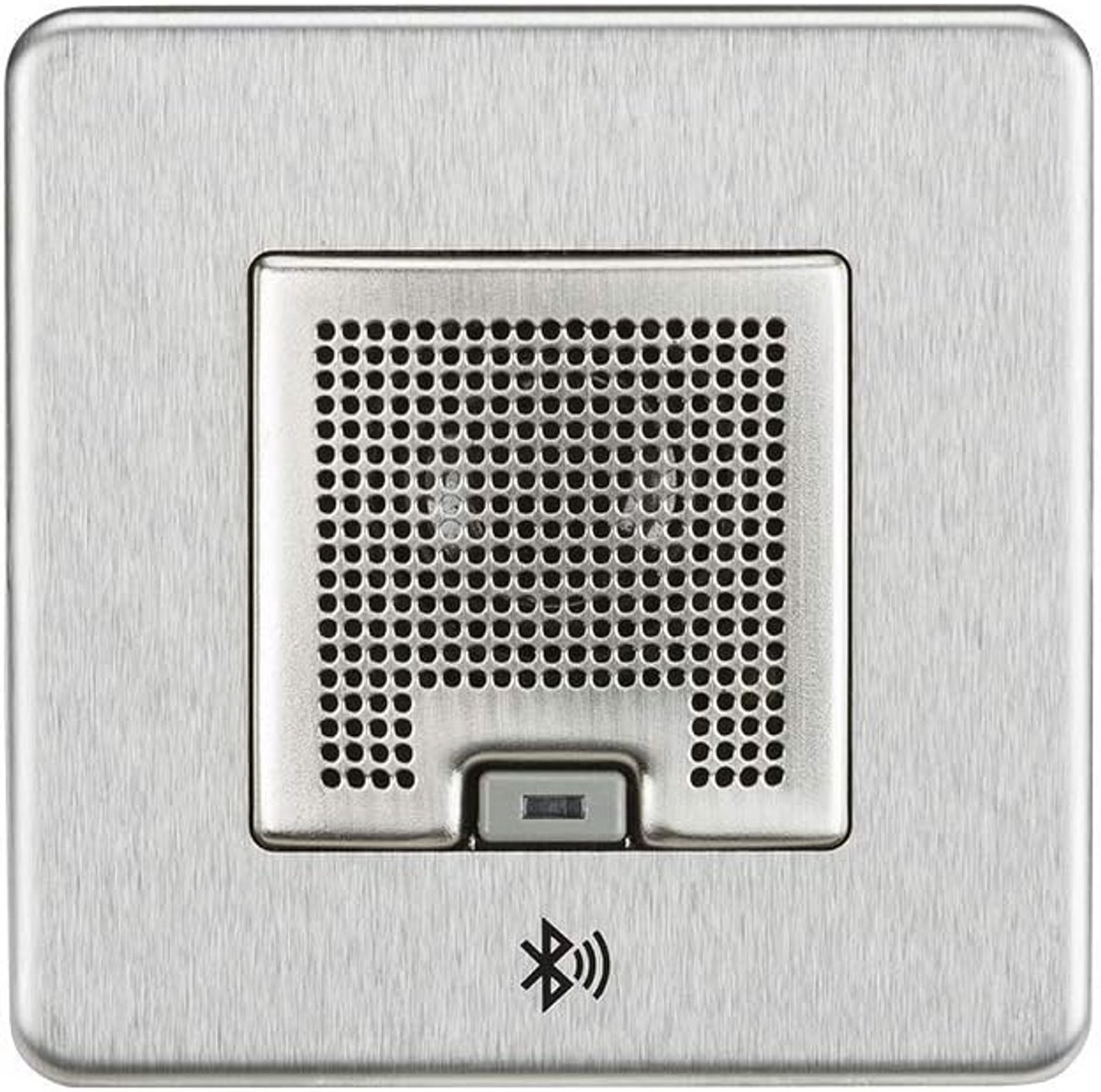 Draadloze Bluetooth Speaker Wandcontactdoos 3W RMS Geborsteld Metaal