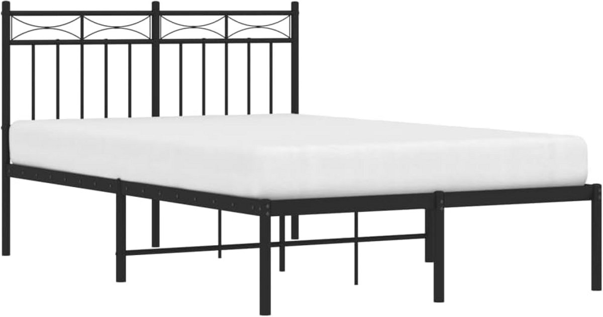 Klassiek metalen bedframe met hoofdbord 120x200 cm - Tweepersoons