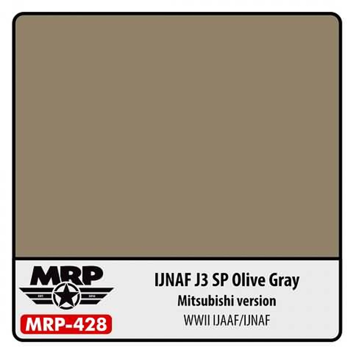 Mr. Paint MRP-428 - IJNAF J3 SP Olive Gray (Mitsubishi Special Paint) – 30 ml verf voor Airbrush & Detailwerk