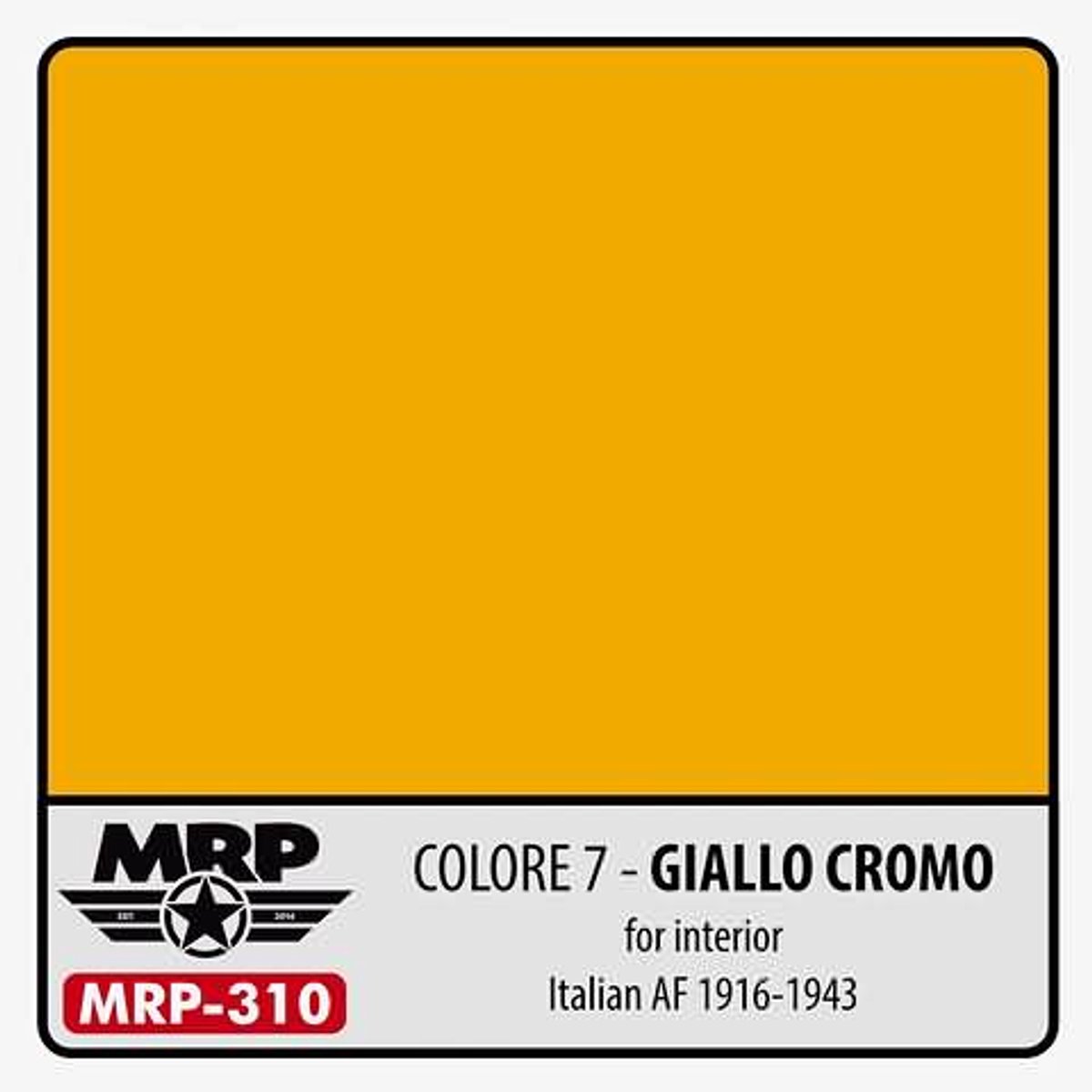 Mr. Paint MRP-310 - Colore 7 – Giallo Cromo (for interior) (Italian AF 1916-43) – 30 ml verf voor Airbrush & Detailwerk