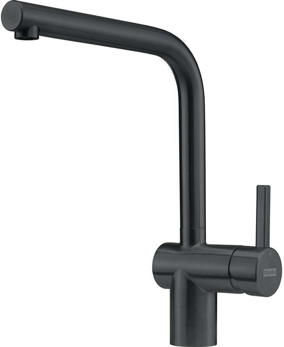 Keukenkraan Atlas Neo Zwart RVS - Mengkraan Met Hoge Uitloop