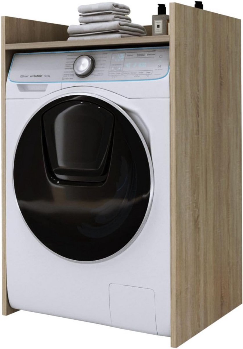 Wasmachinekast met Plank Badkamer Opzetkast Sonoma Eiken