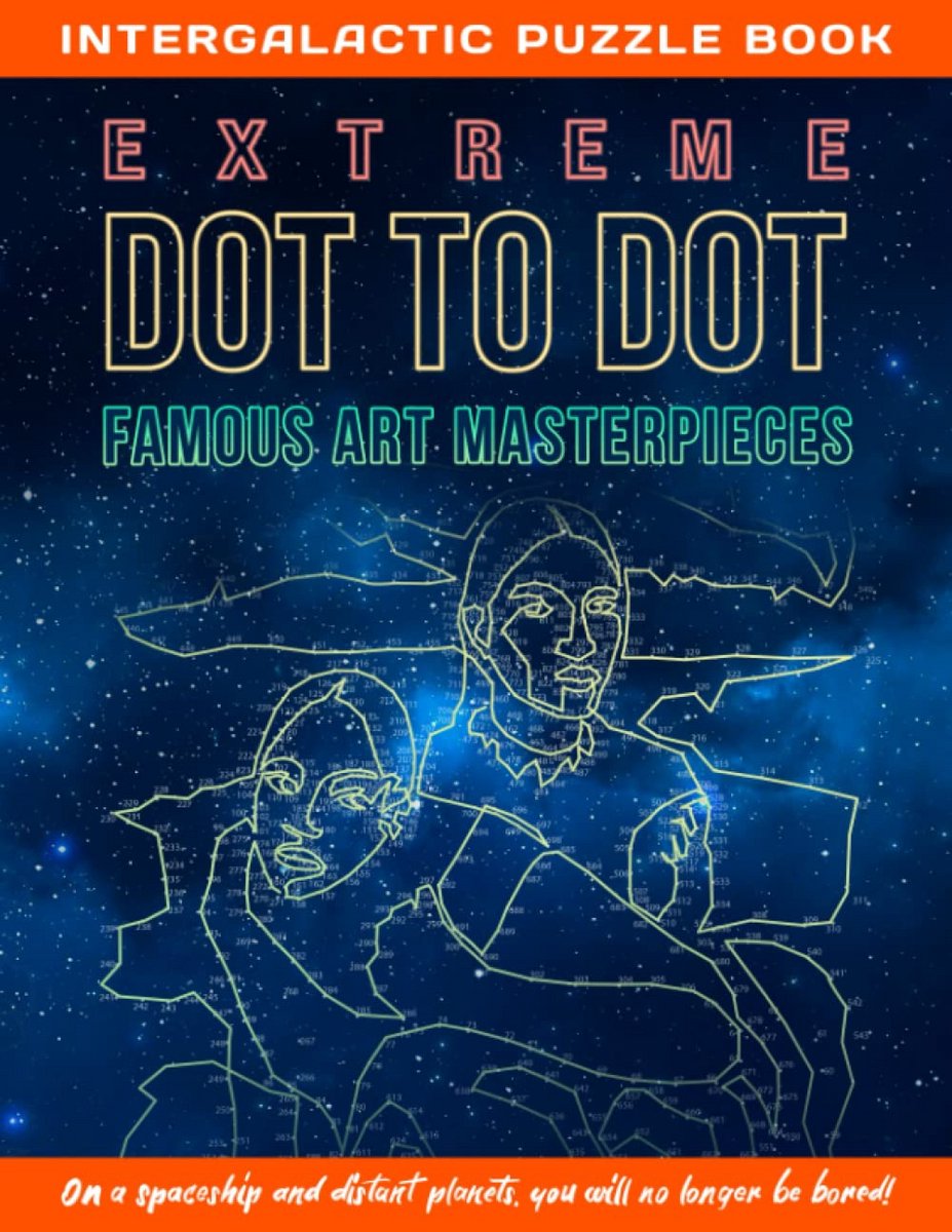 Grote Dot-to-Dot Puzzelboek voor Volwassenen met Beroemde Kunstwerken