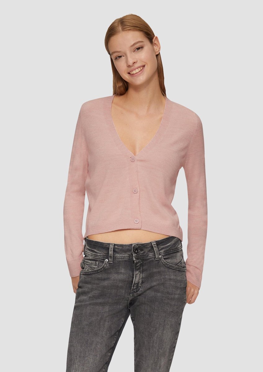 QS - female - Cropped gemêleerd vest