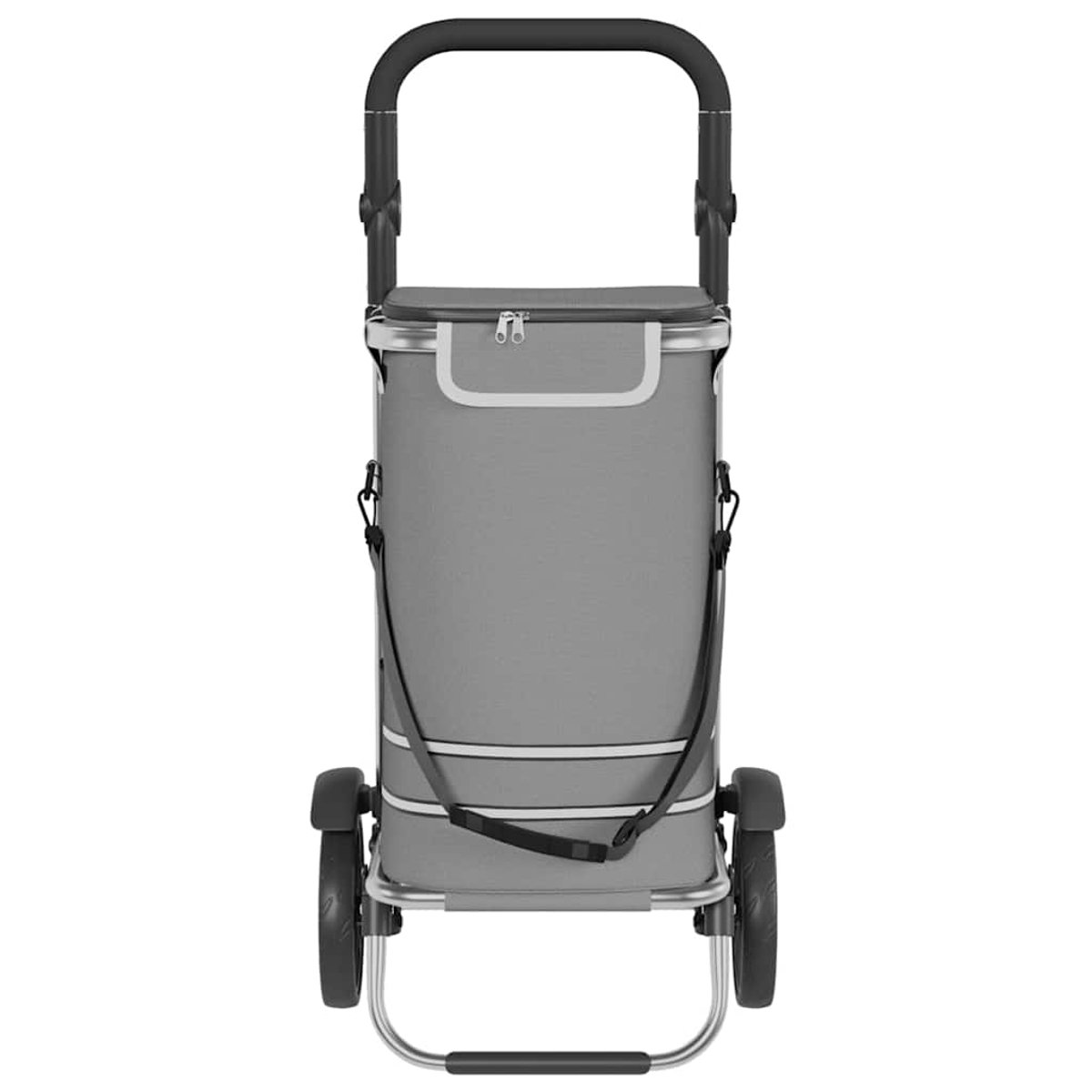 vidaXL - Winkelwagen - Grijs - 36,5 - x - 46,5 - x - 100,5 - cm - Oxford - stof