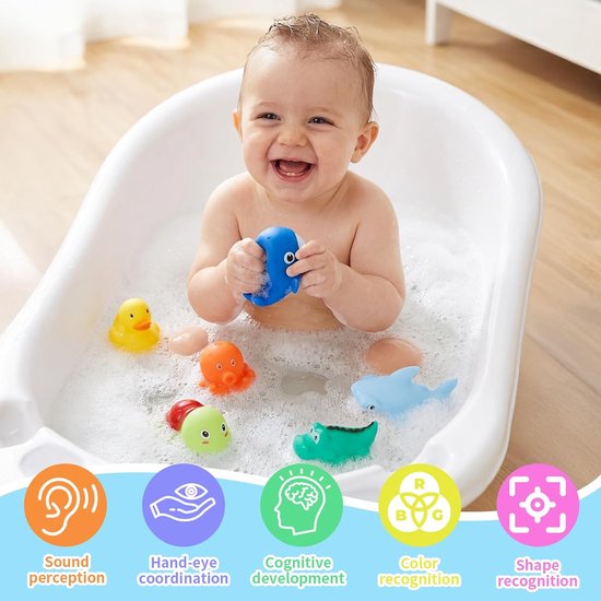 Groot Badspeelgoed Set voor Baby en Peuter - Urenlang Waterpret in Bad — afbeelding 2