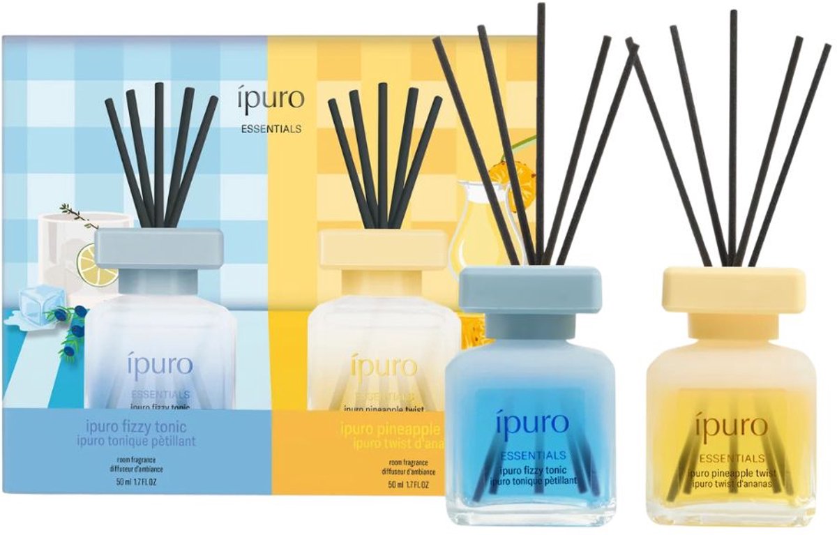 Ipuro Geurstokjes Pineapple Twist & Fizzy Tonic 2x50 ml