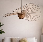 Lampe design - Medium- Groot - Lampe Vertigo - Lampe suspendue - Lampe chapeau - Lampe chapeau - Lampe Design - Rubans élastiques - Marron cuivré - 100 cm - Taveo
