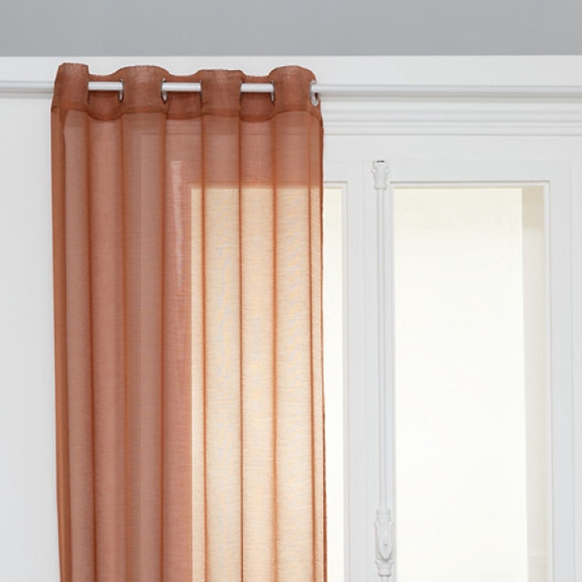 Moly Gordijn - Vitrage Gordijnen - Sheer Curtains – Lichtdoorlatende Raamgordijnen - Moderne Raamdecoratie voor Woonkamer & Slaapkamer - Pol