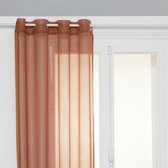Moly Gordijn - Vitrage Gordijnen - Sheer Curtains – Lichtdoorlatende Raamgordijnen - Moderne Raamdecoratie voor Woonkamer & Slaapkamer - Polyester - 135 x 240 cm - Terracotta