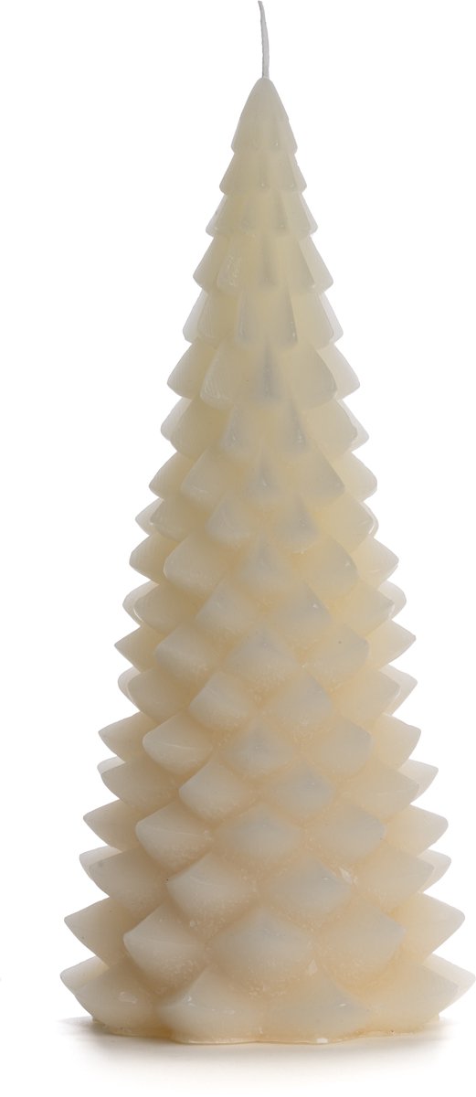 Rustik Lys Kerstboom kaars - Skinn -13,5 x 30cm