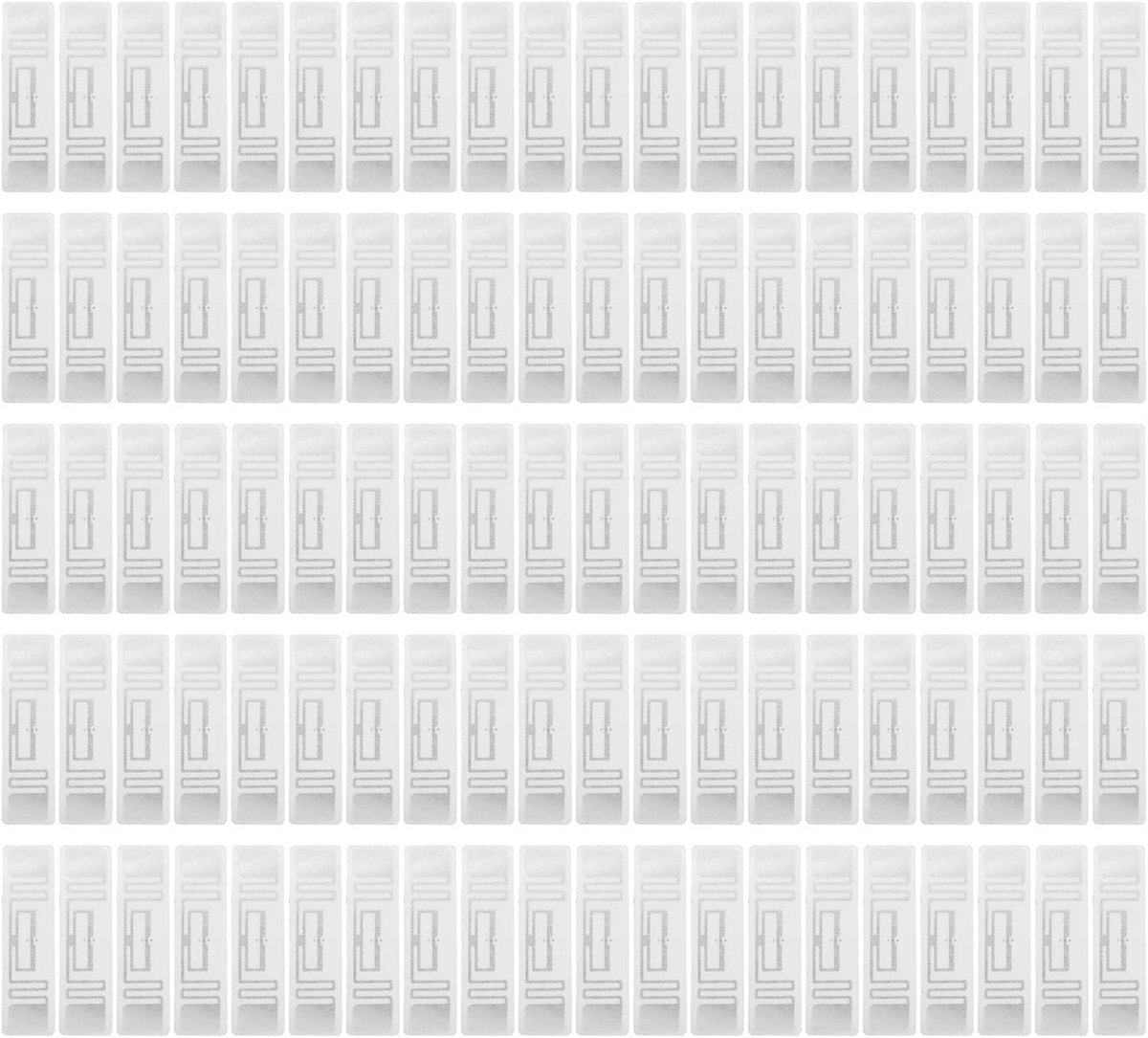 RFID Stickers - UHF Labels - Magazijn Beheer - Sterke Anti-Vervuiling - 73 x 20 mm - Zwart