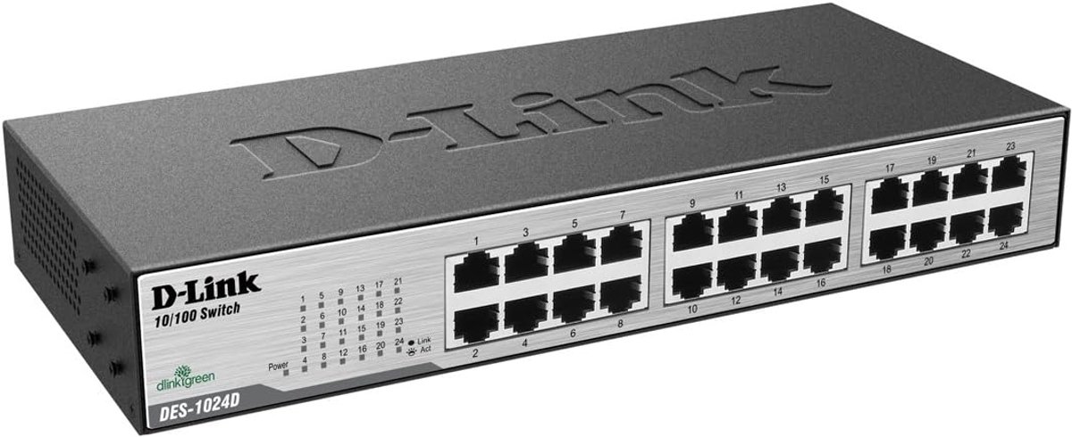 24 poorts Fast Ethernet switch - 10/100 Mbps - Rackmount - Unmanaged