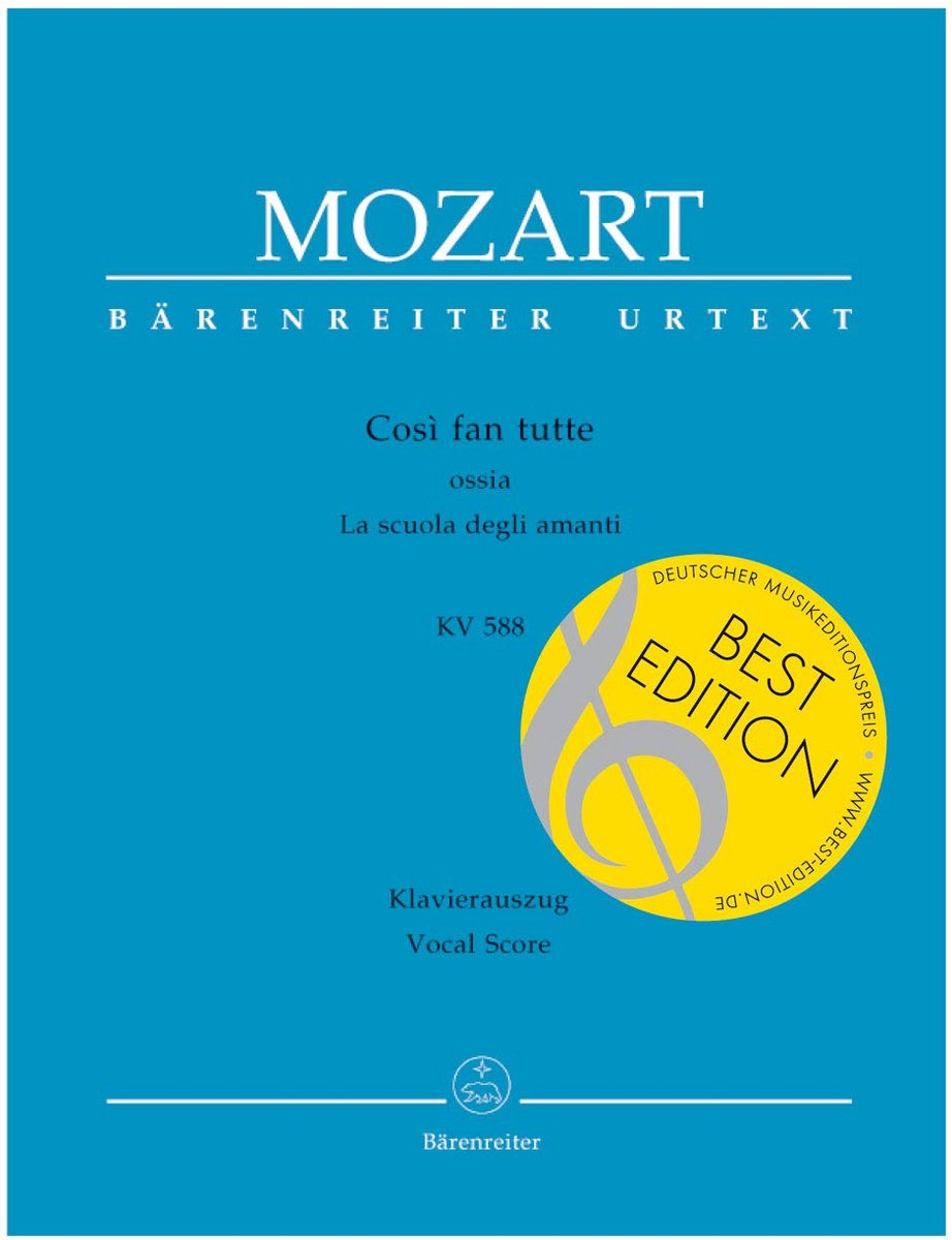 Cosi fan tutte KV 588 - Piano-arrangement (Klavierauszug)