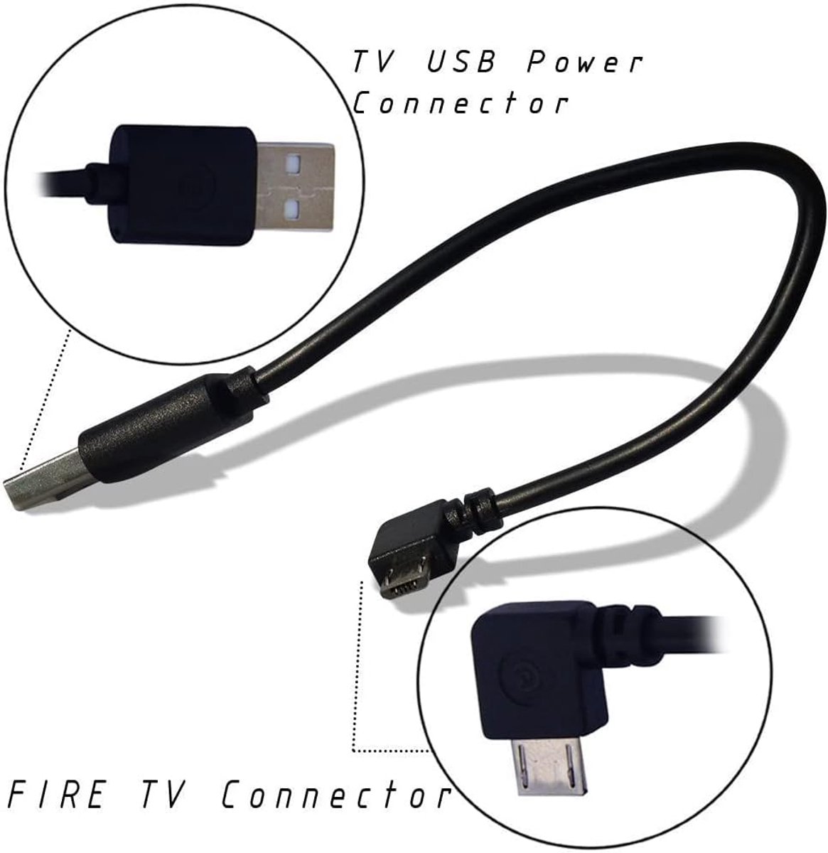 Chromecast USB Kabel - Voedingskabel Streaming - TV Stroomvoorziening - Snelladen Functie - 11.6 x 10.2 cm