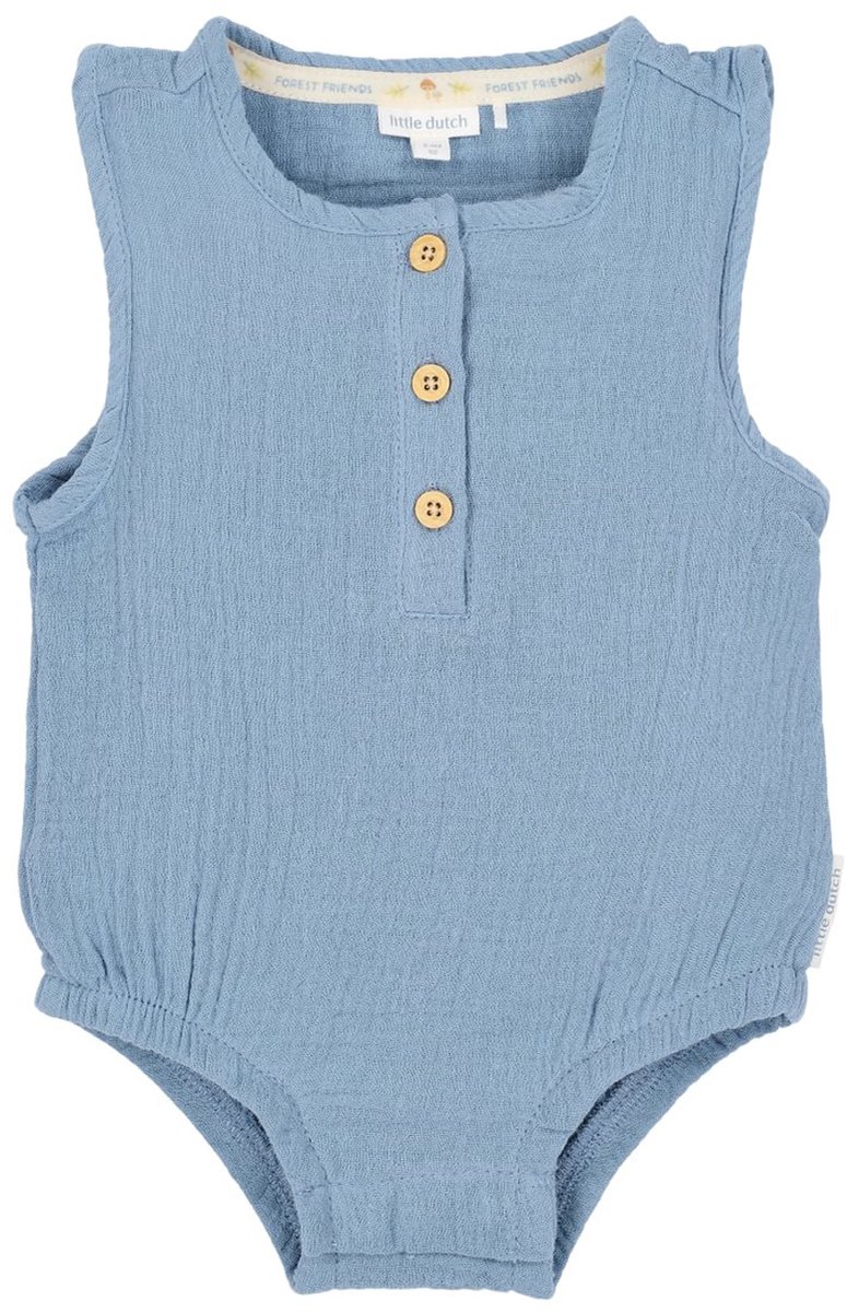 Little Dutch Mouwloze Romper - Maat 56 - Stone Blue