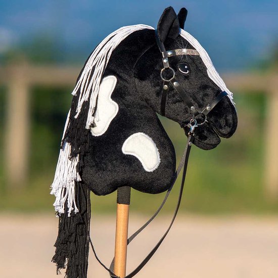 Hobby Horse Land - Hobby Horse "Black Diamond" - Inclusief halster & diamanten frontriem - Stokpaard - A3 van Hobby. — afbeelding 3