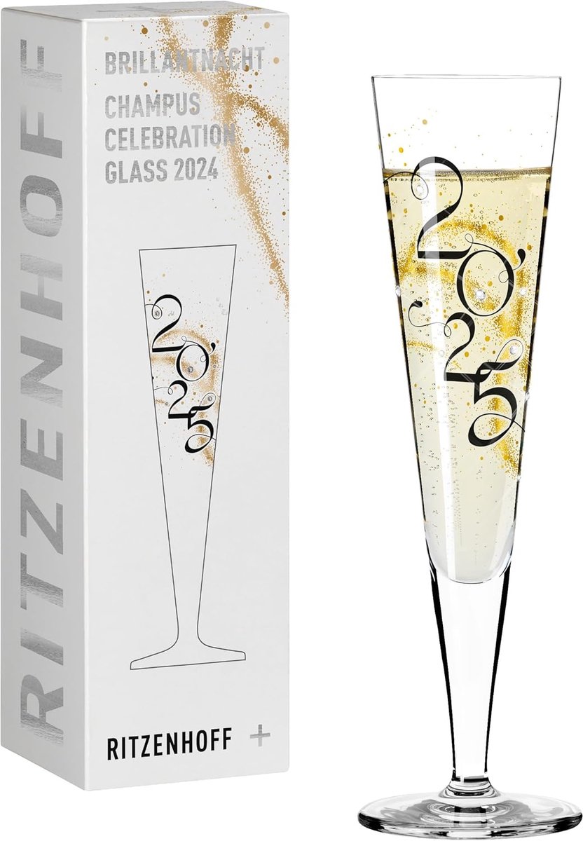 Luxe Champagneglas 200 ml met Gouden Accenten - Gemaakt in Duitsland