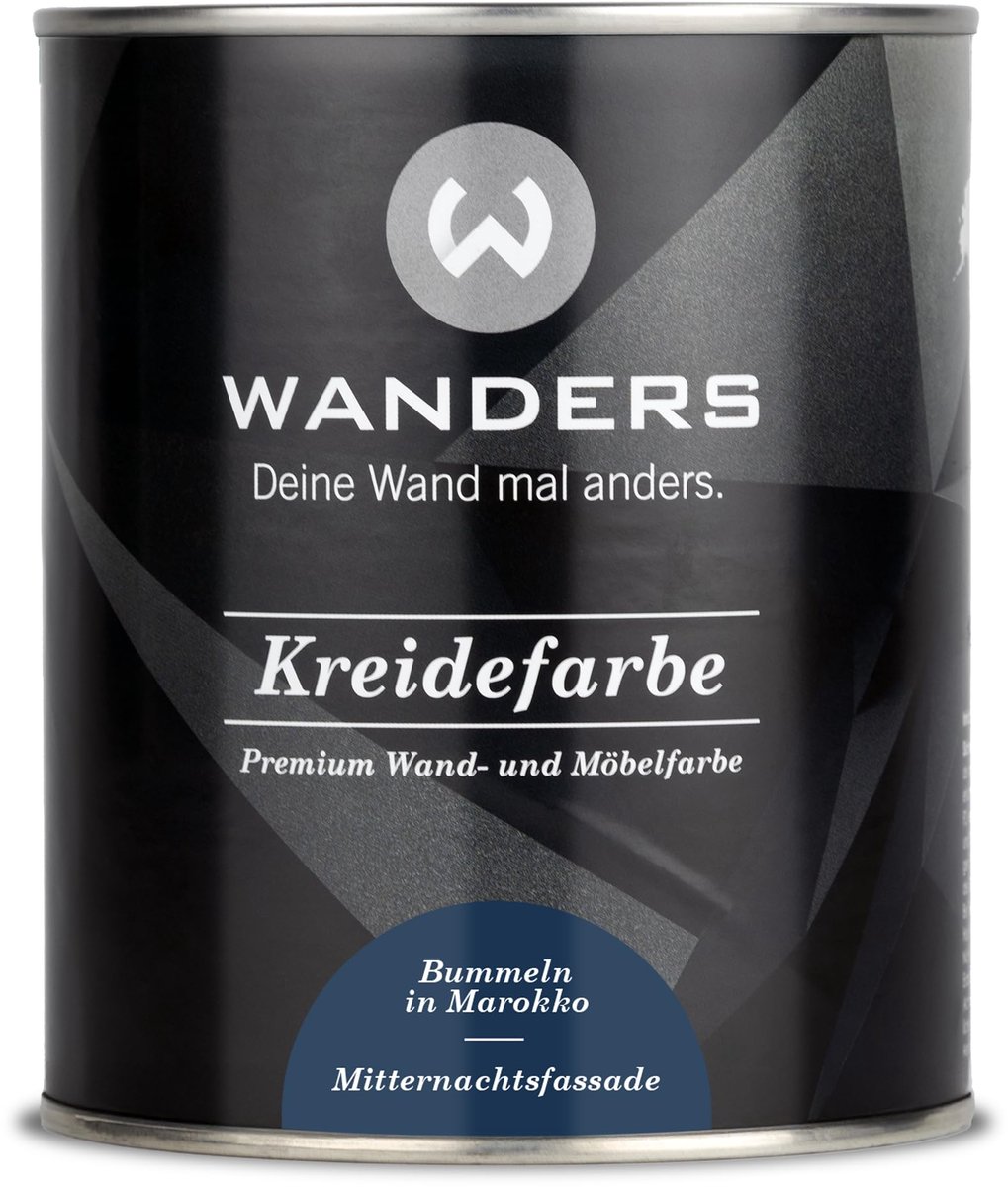 Wanders24 Shabby Chic krijtverf – 750 ml – donkerblauw zijdenmat