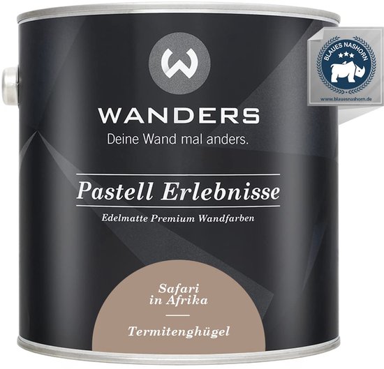 Zwarte blik Wanders Edelmatte Premium Wandfarben 'Termitenhügel'.