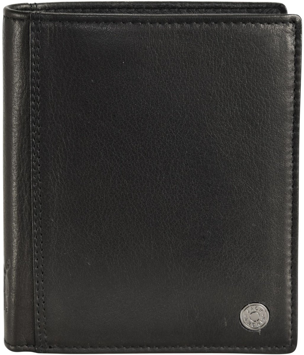 Jack Kinsky Hamburg 100 Leren Portemonnee 10,5 cm - Jongens - Staand formaat - schwarz