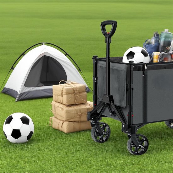 Quvo® Bolderkap Opvouwbaar Luchtbanden - Bolderkar - Bolderkar Opvouwbaar - 100 kg - Grijs- 31cm x 44cm x 19cm van Merkloos — afbeelding 4